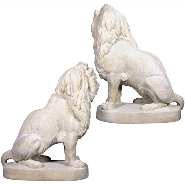 Design Toscano NE9160274 24 Inch Set of Right and Left Stately Lions