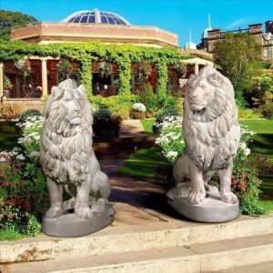 Design Toscano NE9160274 24 Inch Set of Right and Left Stately Lions