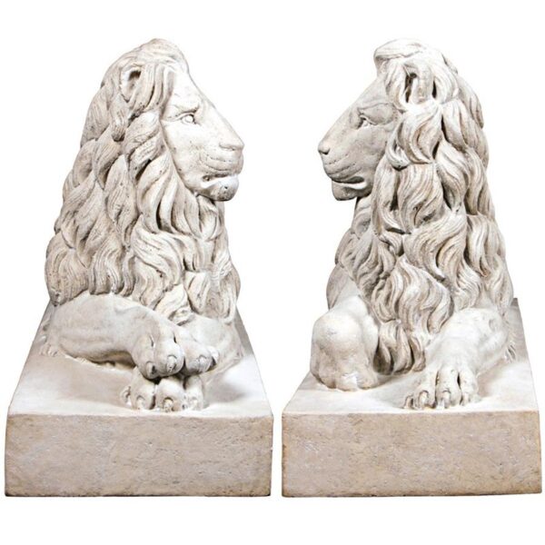 Design Toscano NE9160275 Castle Courtyard Sentinal Lions Set