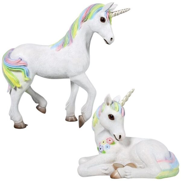 Design Toscano NE9170 Magical Mystical Unicorn Statues, Set of 2