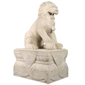 Design Toscano NE9190161 49 1/2 Inch Male Foo Dogs with Plinth