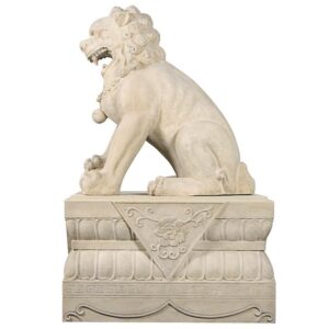 Design Toscano NE9190161 49 1/2 Inch Male Foo Dogs with Plinth