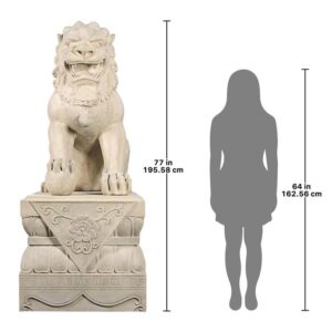 Design Toscano NE9190161 49 1/2 Inch Male Foo Dogs with Plinth