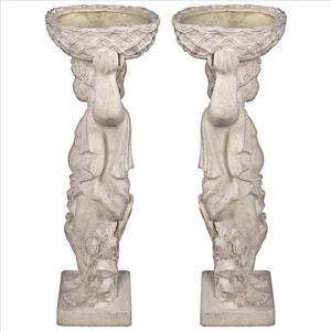 Design Toscano NE9210129 17 1/2 Inch Young Bacchus Planters Statues Set Two