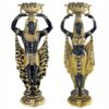 Design Toscano NE975334 18 1/2 Inch Cleopatras Nubian Servants with Urns, Set of 2