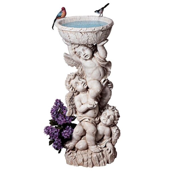 Design Toscano NG27902 13 Inch Three Cherub Statue with Urn