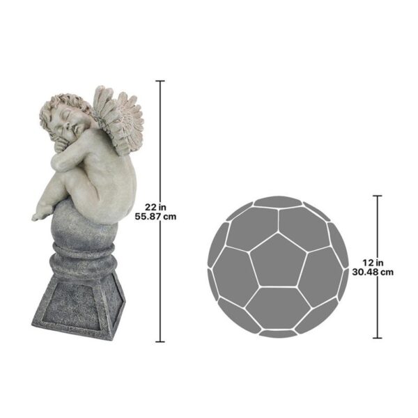 Design Toscano NG29240 10 Inch Balancing a Dream Cherub Garden Statue