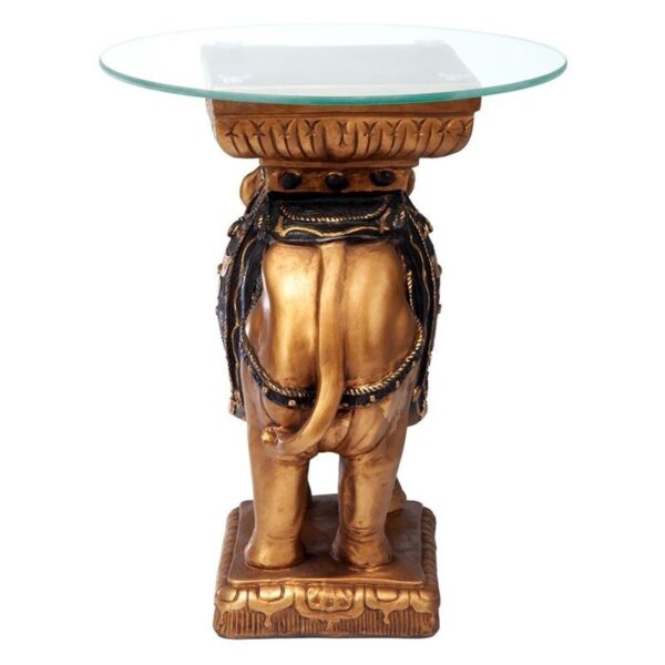 Design Toscano NG30585 19 1/2 Inch Maharajah Golden Elephant Table