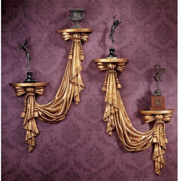 Design Toscano NG30619 18 Inch St Louis Draped Wall Accents Set