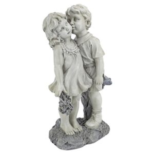 Design Toscano NG30739 11 Inch Young Sweethearts Kissing Children