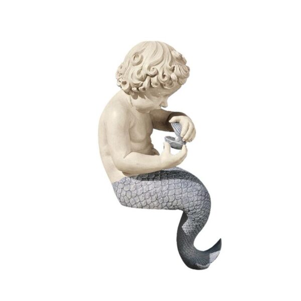 Design Toscano NG31302 7 Inch Oceans Little Treasures Merman Statue