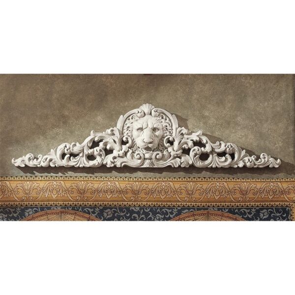 Design Toscano NG315550 38 Inch Remoulage Lion Pediment