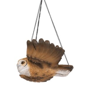 Design Toscano NG31625 15 1/2 Inch The Garden Owl Hanging Sculpture