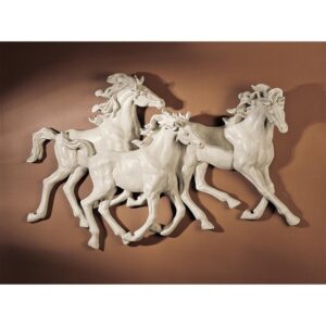 Design Toscano NG32245 25 1/2 Inch Los Tres Caballos Del Castillo Alomar