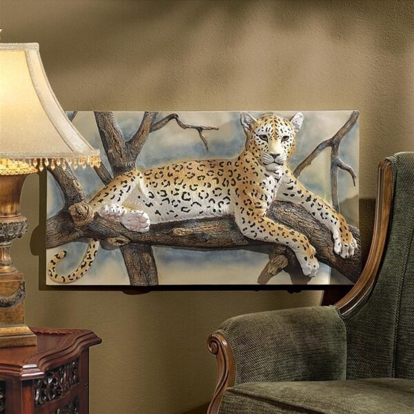 Design Toscano NG33377 33 Inch Leopards Lair Frieze