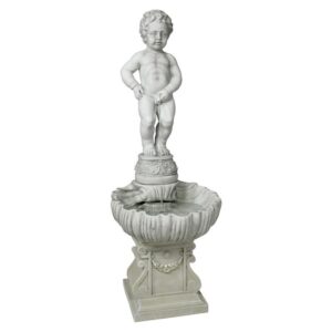 Design Toscano NG33505 17 Inch Manneken Pis with Shell Pump and Plinth