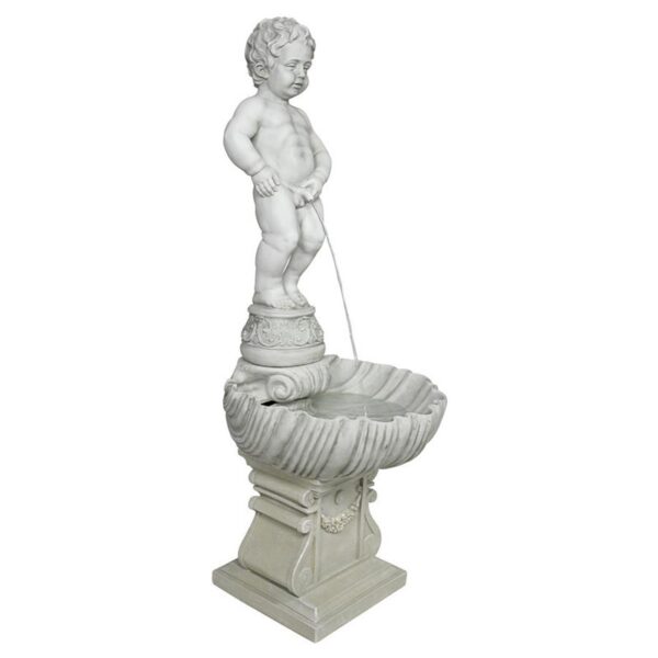 Design Toscano NG33505 17 Inch Manneken Pis with Shell Pump and Plinth