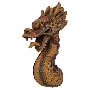 Design Toscano NG33987 6 Inch Asian Fire Dragon Wall Plaque