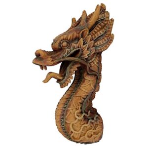 Design Toscano NG33987 6 Inch Asian Fire Dragon Wall Plaque