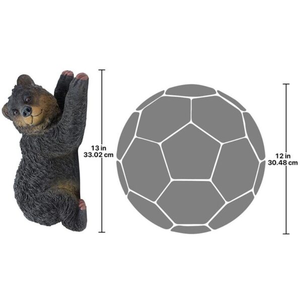 Design Toscano NG33988 7 Inch Yonva the Climbing Bear Statue - Black