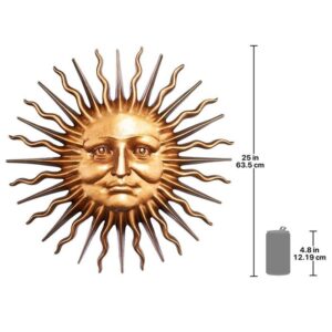 Design Toscano NG34918 25 Inch Sloane Square Sun Plaque