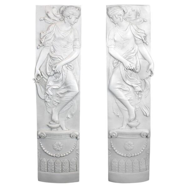 Design Toscano NG9336555 11 1/2 Inch Dionysia Festival Friezes, Set of 2