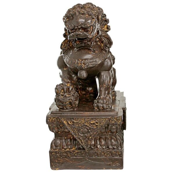 Design Toscano NY13668012 4 1/2 Inch Chinese Guardian Male Foo Dog