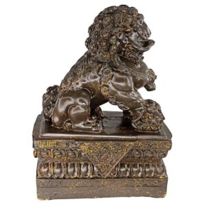 Design Toscano NY13668012 4 1/2 Inch Chinese Guardian Male Foo Dog