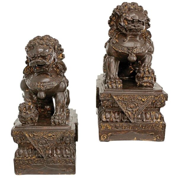 Design Toscano NY91366801 4 1/2 Inch Foo Dogs, Set of 2