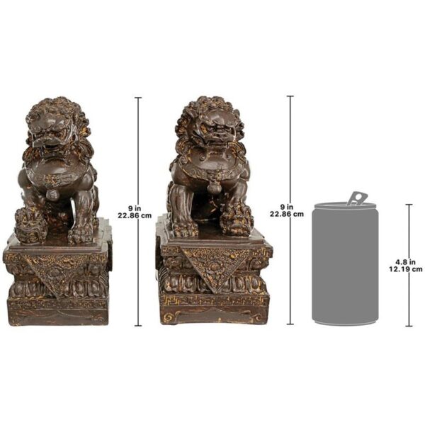 Design Toscano NY91366801 4 1/2 Inch Foo Dogs, Set of 2