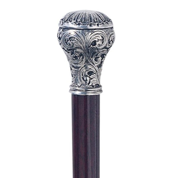 Design Toscano PA400 2 Inch Ornate Ball Pewter Handle Walking Stick