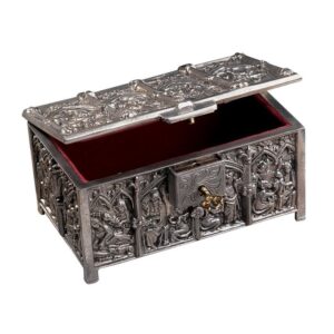 Design Toscano PA6350 6 Inch Cotswold Cathedral Pewter Jewel Box