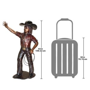 Design Toscano PB1052 31 Inch Little Cowgirl Hand Up