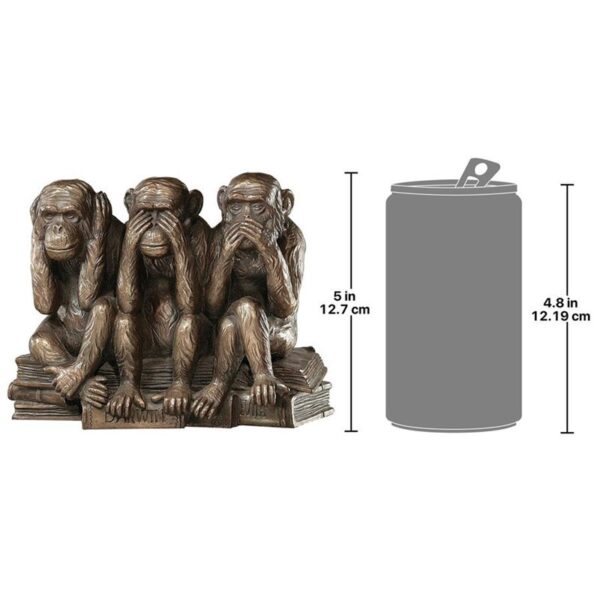 Design Toscano PD0093 7 Inch See Speak Hear No Evil Monkeys Figurine