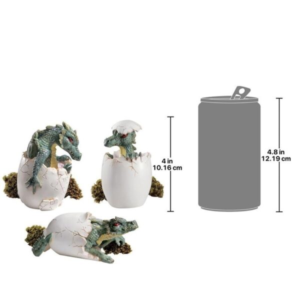 Design Toscano PD0376 2 1/2 Inch Desktop Dragon Hatchlings, Set of 3