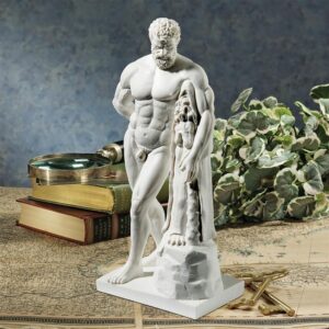 Design Toscano PD1978 5 Inch Farnese Hercules Marble Resin Statue