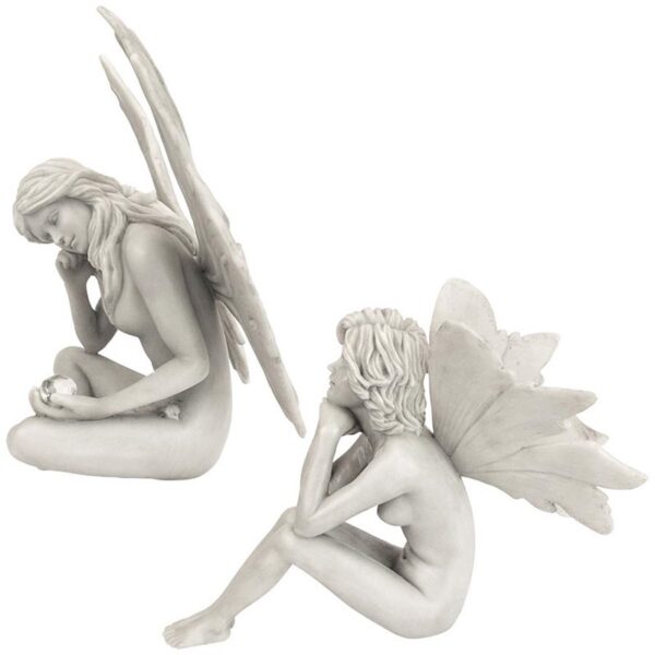 Design Toscano PD91546 7 1/2 Inch Secret Garden Fairies, Set of 2