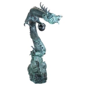 Design Toscano PK2145 32 Inch Asian Water Dragon Statue, Large - Bronze