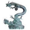 Design Toscano PK2145 32 Inch Asian Water Dragon Statue, Large - Bronze