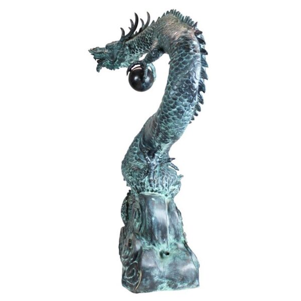 Design Toscano PK2145 32 Inch Asian Water Dragon Statue, Large - Bronze