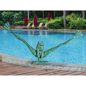 Design Toscano PK2295 49 Inch Giant Crazy Legs Frog Piped