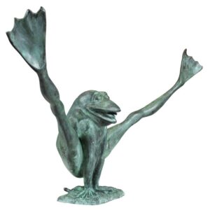 Design Toscano PK2339 38 Inch Large Crazy Legs Frog Piped