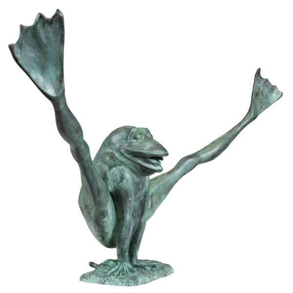 Design Toscano PK2339 38 Inch Large Crazy Legs Frog Piped