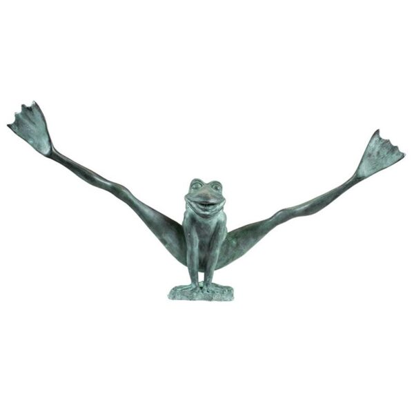 Design Toscano PK2339 38 Inch Large Crazy Legs Frog Piped