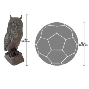 Design Toscano PK944 7 Inch Owl Statue - Bronze