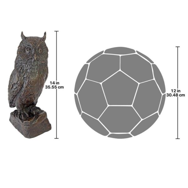 Design Toscano PK944 7 Inch Owl Statue - Bronze