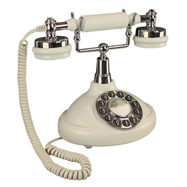 Design Toscano PM81920 9 1/2 Inch Brittany Neophone 1929 Telephone - White