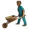 Design Toscano PN5618 38 Inch Wheelbarrow Willie Boy Statue - Bronze