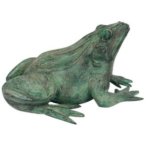 Design Toscano PN57921 9 1/2 Inch Medium Bull Frog Statue - Bronze