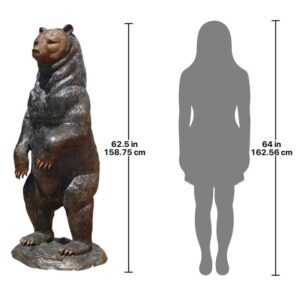 Design Toscano PN5862 27 Inch Standing Black Bear Statue - Bronze